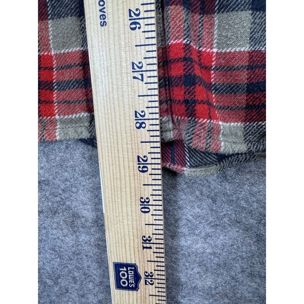 Vintage Tall Pines Button Up Flannel Men M Red Plaid Long Sleeve 100% Cotton - Picture 5 of 10